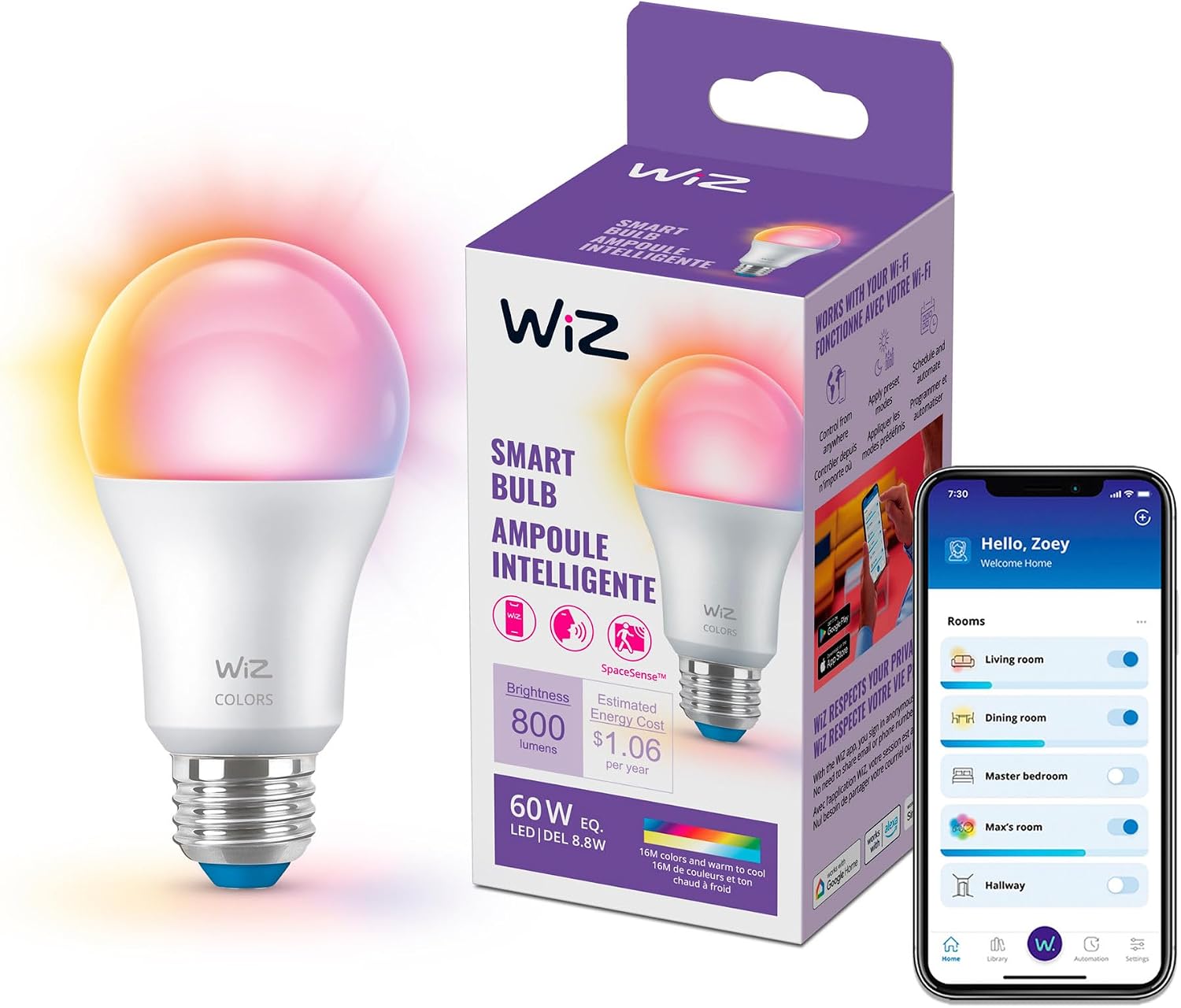 Detalle de WiZ A19 Smart Light Bulb