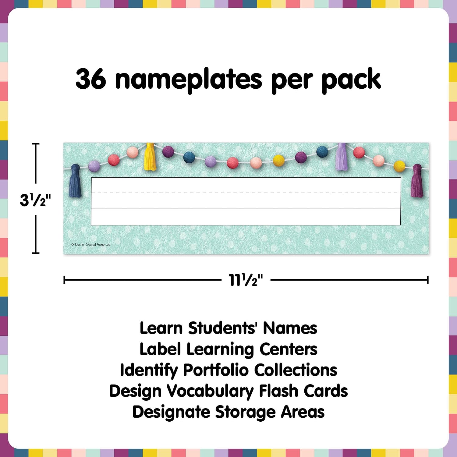 Detalle de Teacher Created Resources Name Plates TCR9058