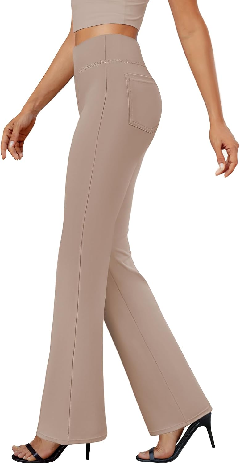 Detalle de DLOODA Bootcut Dress Pants, Polyester-Spandex Blend