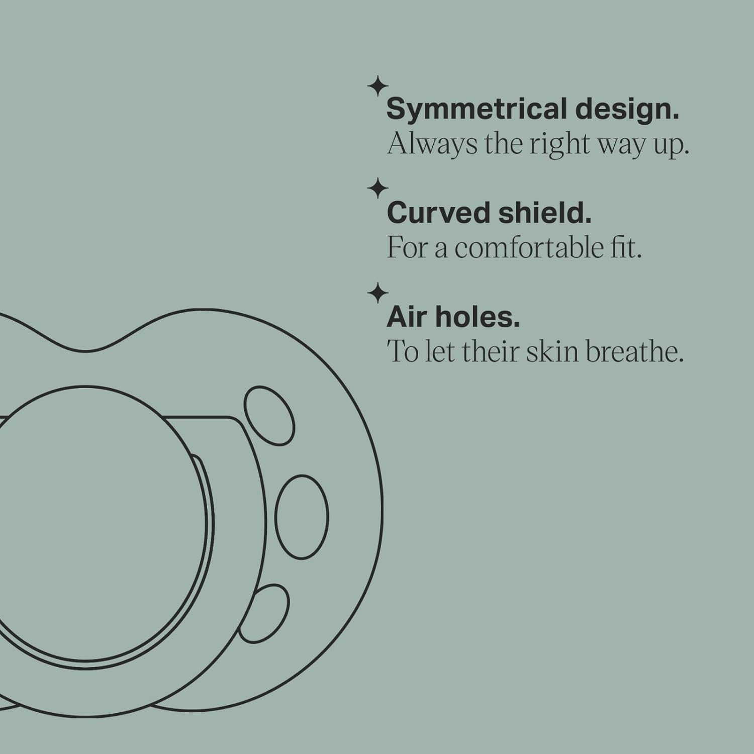 Thumbnail 2 de Tommee Tippee Fun Soothers BPA-Free Dummy (6-pack) for 18–36 months with symmetrical silicone teat