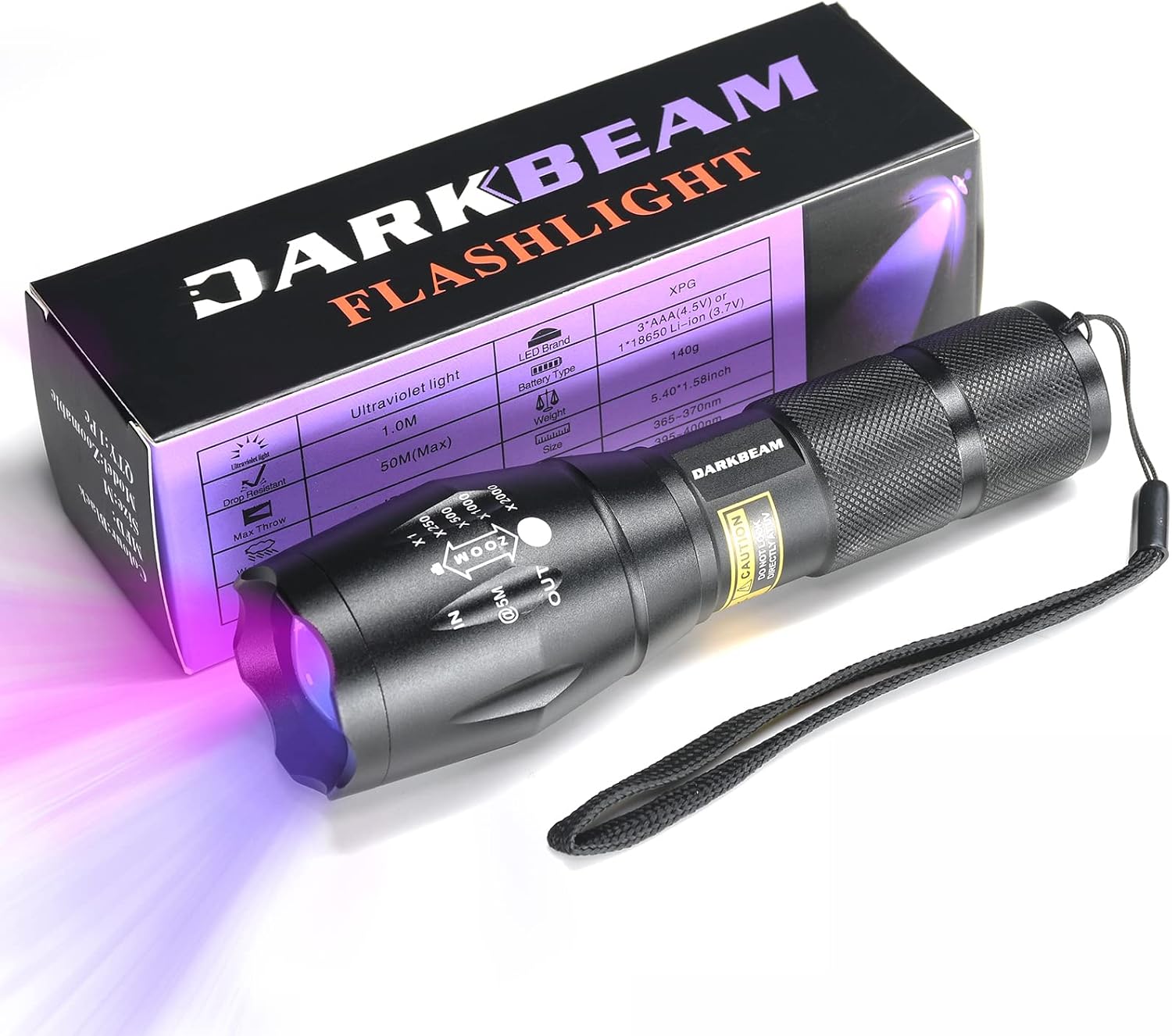 Detalle de DARKBEAM UV Torch 365nm 395nm detector