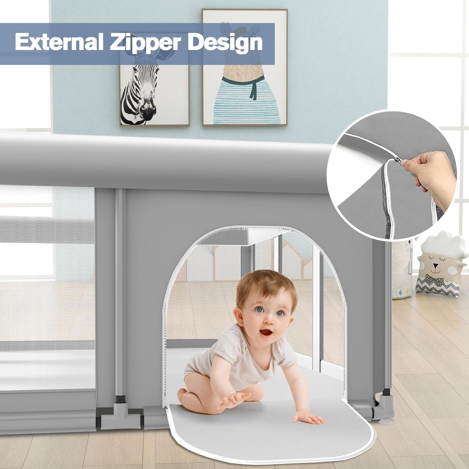 Thumbnail 3 de Large Baby Playpen for Babies and Toddlers — 74×50 Inches, Indoor & Outdoor Safe Play Yard