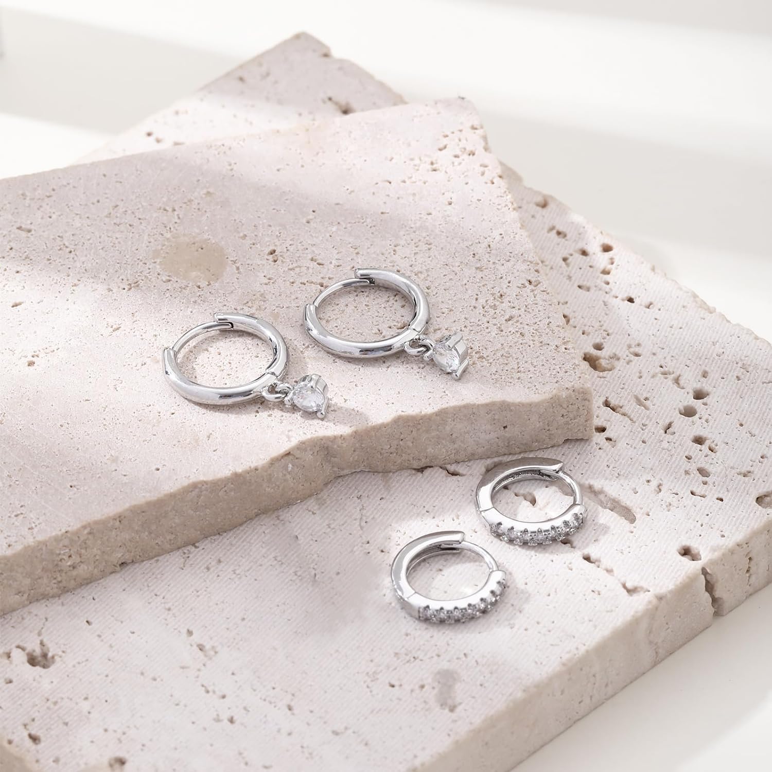 Thumbnail 5 de 3 Paar Ohrringe Silber 925 Set Damen