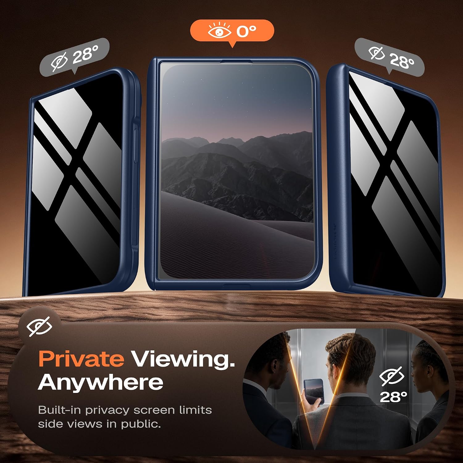 Detalle de MOBOSI iPhone Duo Case with MagSafe, Kickstand and Privacy Screen Protector