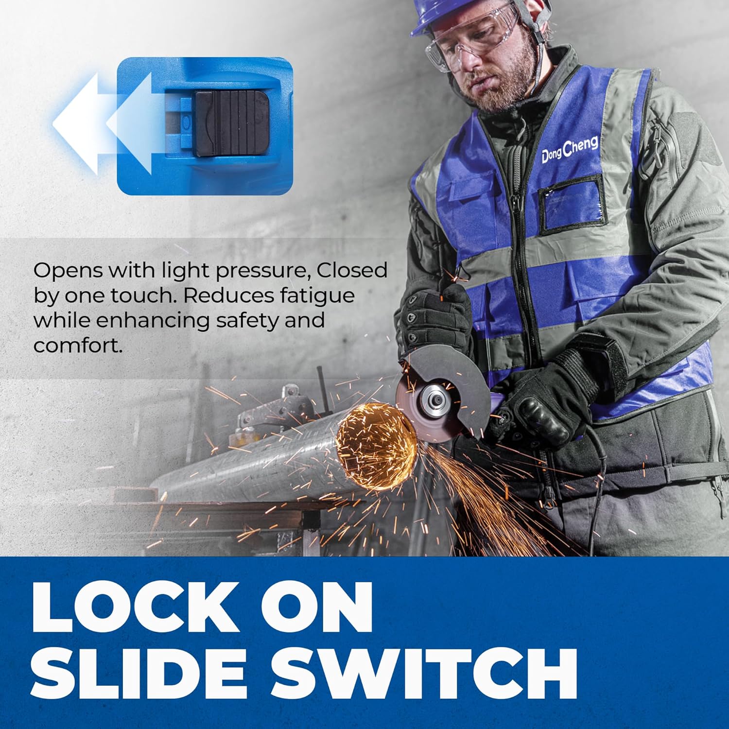 Thumbnail 6 de Dong Cheng 115mm 800W Angle Grinder with Storage Hard Case (Compact, Quick-Change Guard)