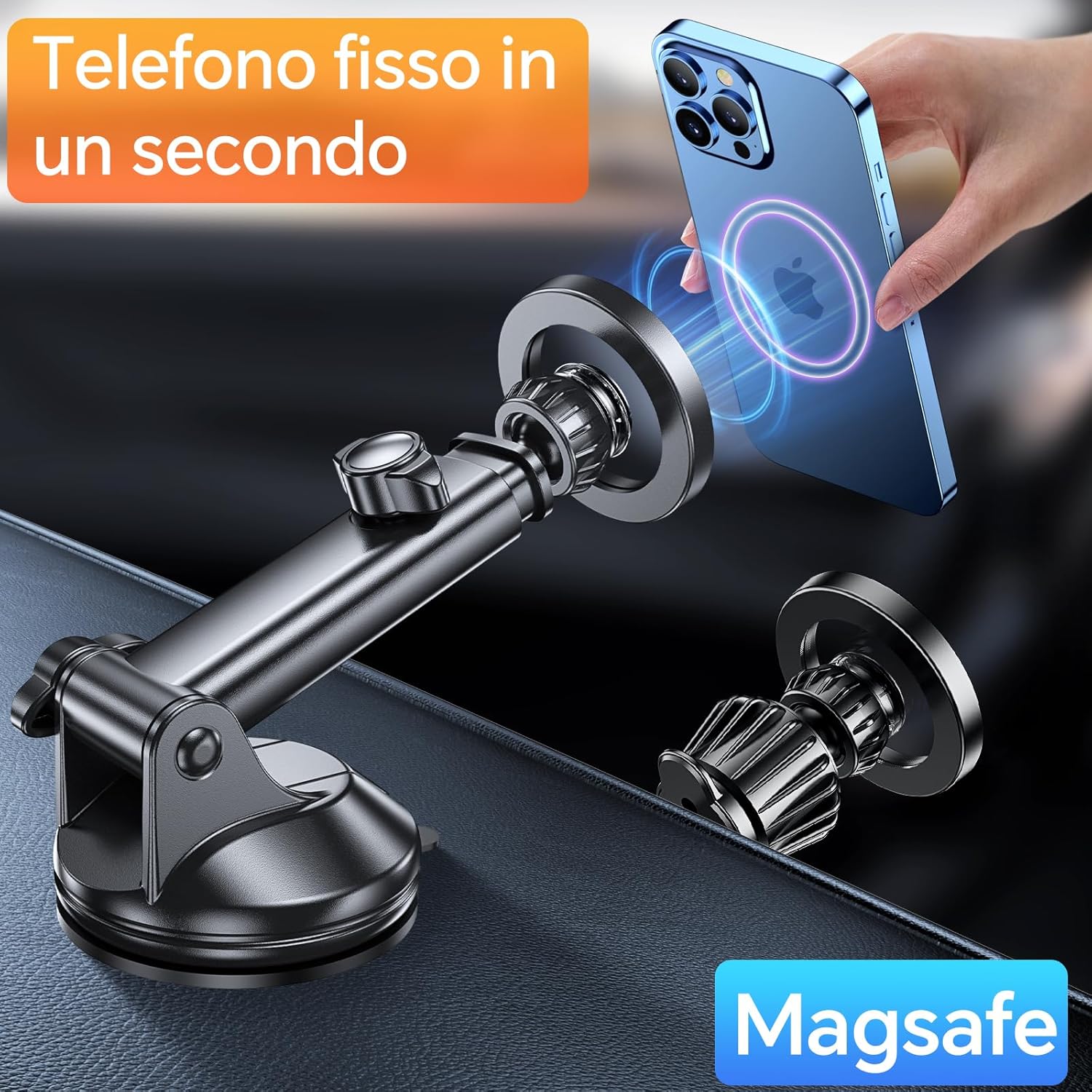 Thumbnail 3 de Coolpow Supporto Telefono Auto per MagSafe con magnete 20x N55 e rotazione 360°