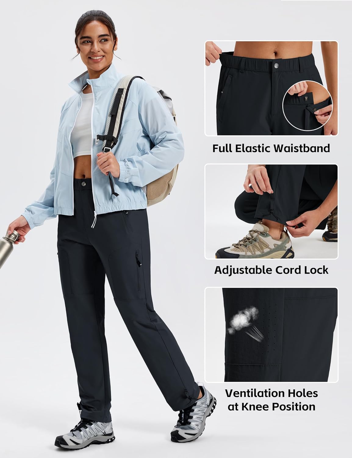 Thumbnail 5 de MoFiz Women's Hiking Cargo Pants: Lightweight, Quick-Dry, UPF 50+ for Outdoor Adventures