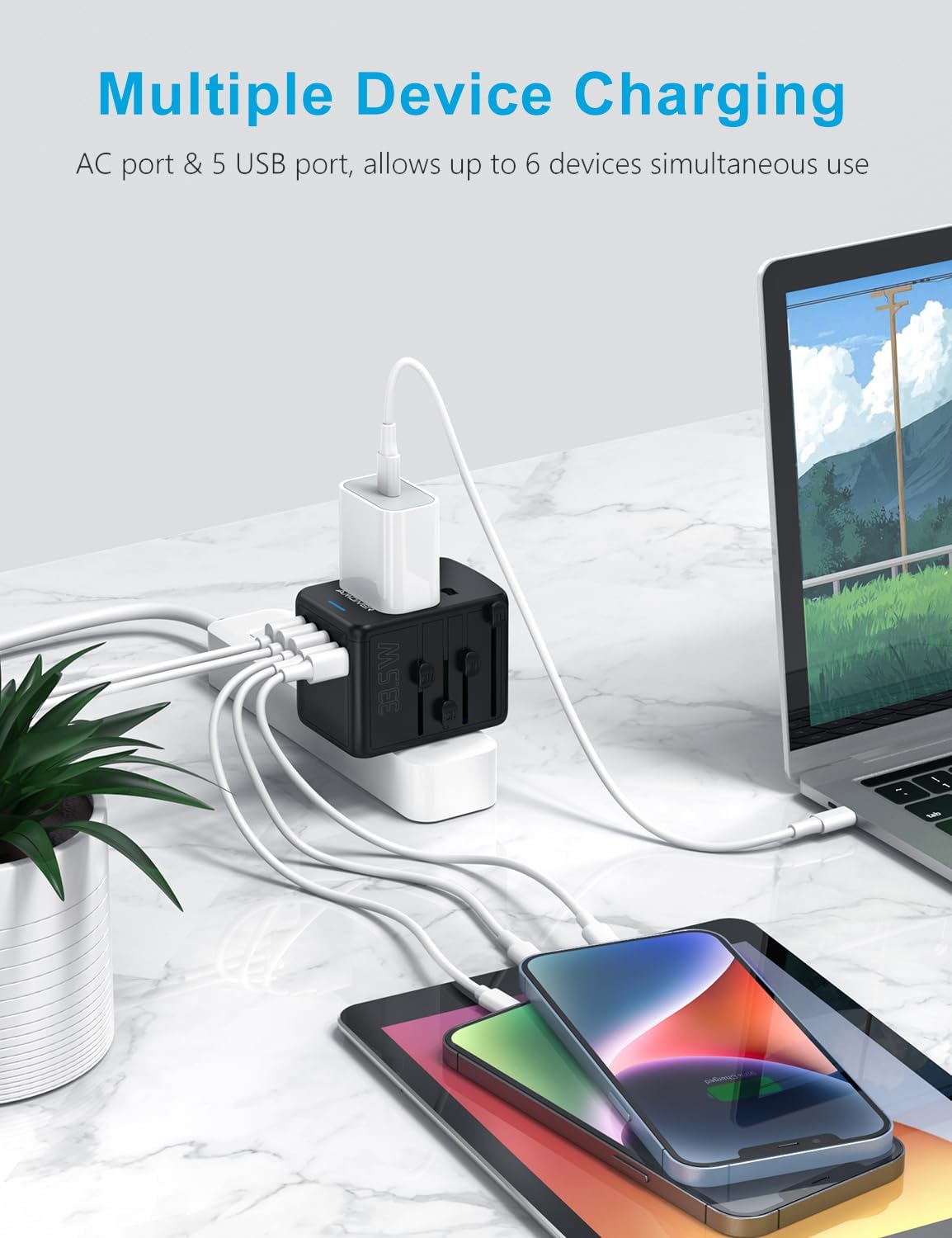 Thumbnail 6 de Amoner 35W Adaptador Universal de Viaje 🌍 con USB