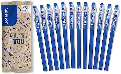 Detalle de PILOT Set 12 FriXion Ball Stick Blu: penne cancellabili con punta media 0.7 mm
