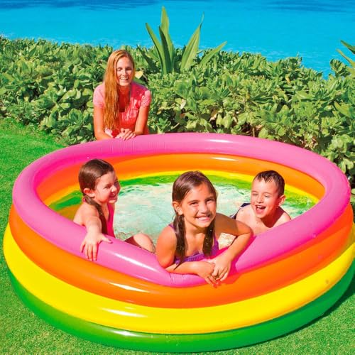 Detalle 2 de Intex Piscina Hinchable Infantil 168x46 cm (780 L) – 4 cámaras, 3 anillos de colores