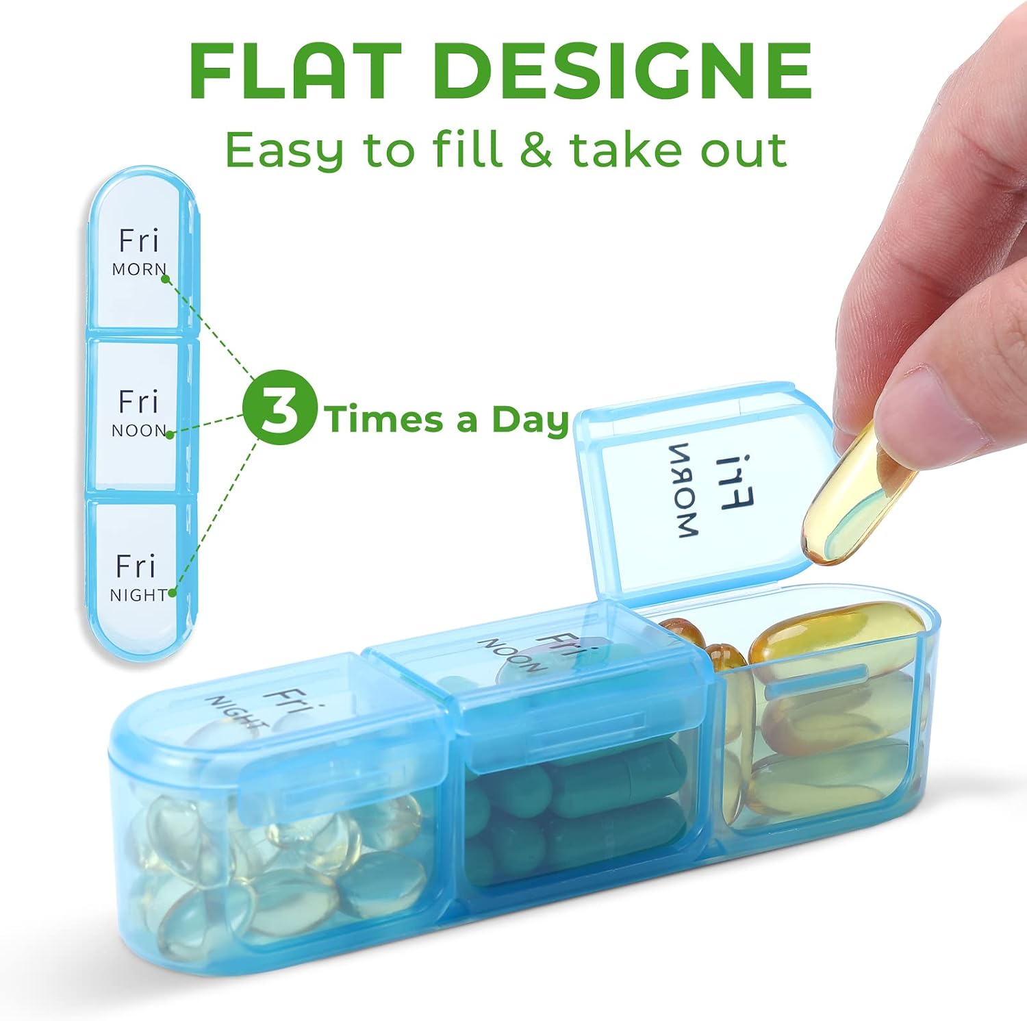 Detalle de Daviky Weekly Pill Box Organiser 3 Times