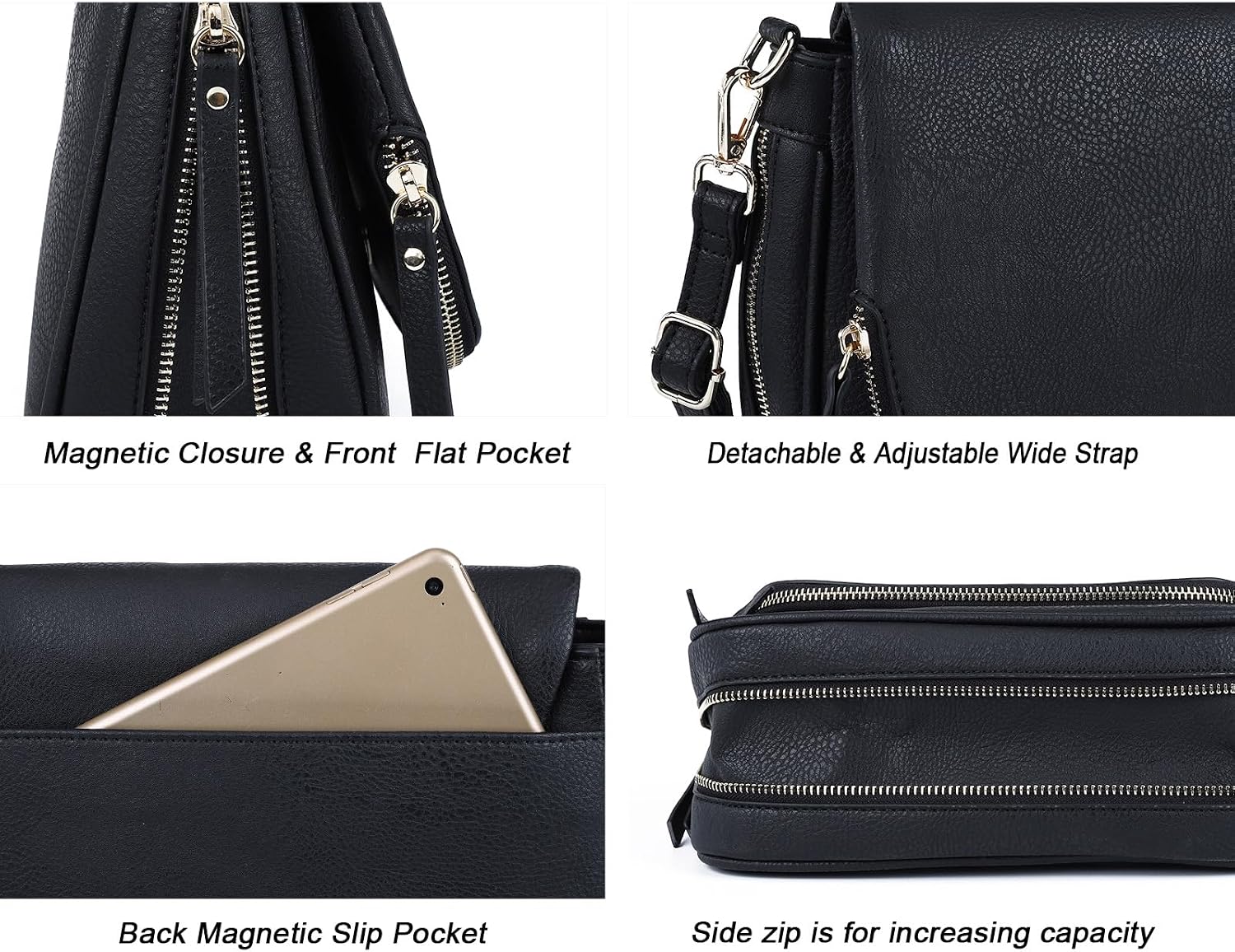 Thumbnail 6 de GLITZALL Borsa a Tracolla Da Donna Piccola in Pelle PU: stile essenziale e versatility quotidiana