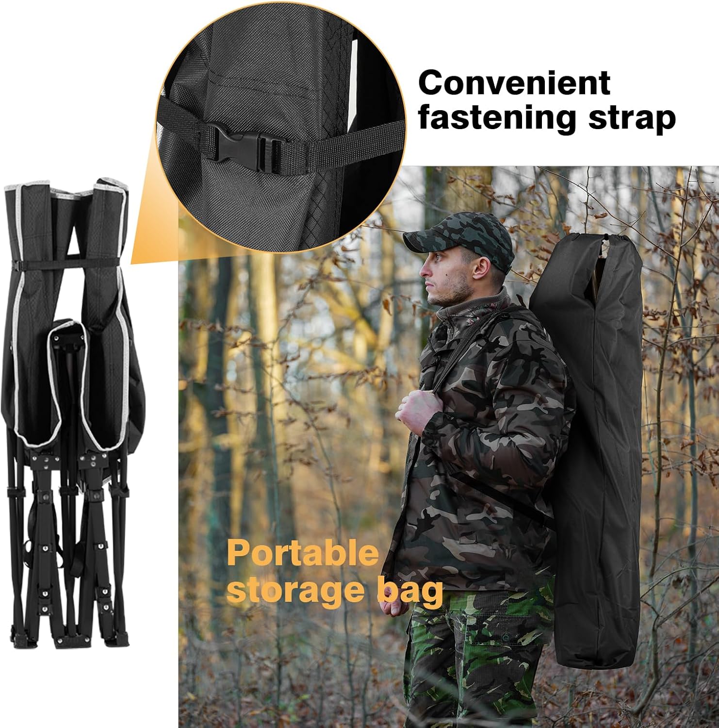 Thumbnail 3 de Overmont Folding Camping Cot, 28-inch