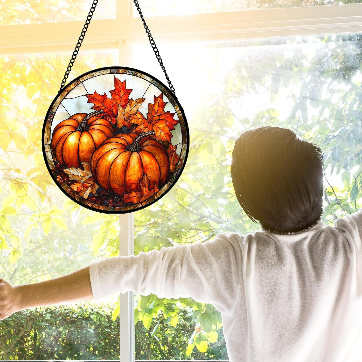 Detalle de Stained Glass Suncatcher, 7.8-Inch