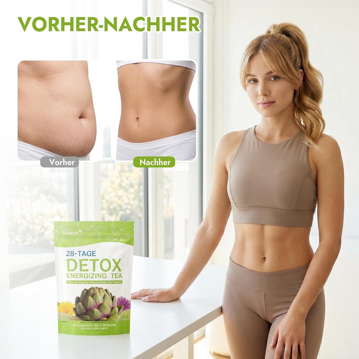 Thumbnail 6 de Detox Tee zum Abnehmen & Bauchfett Verbrennen – 28-Tage-Stoffwechsel-Kur mit Mariendistel, Artischocke, Löwenzahn