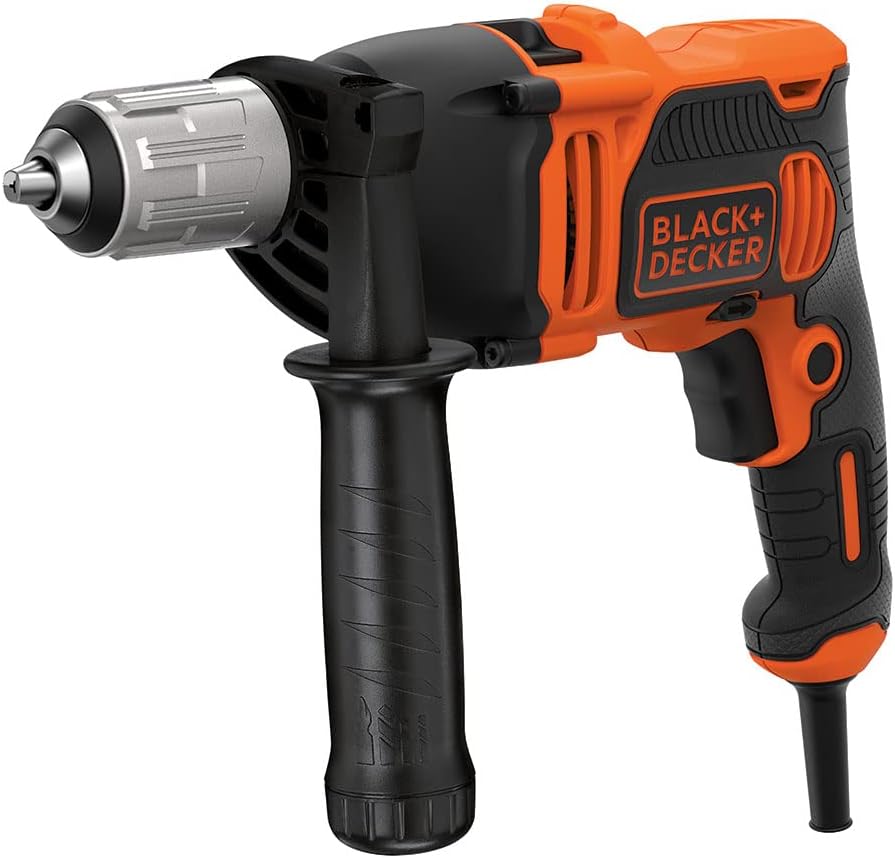 Detalle de BLACK+DECKER Trapano a Percussione a Filo Compact – Potenza 850 W, per buchi, avvitamenti e worksite domestico