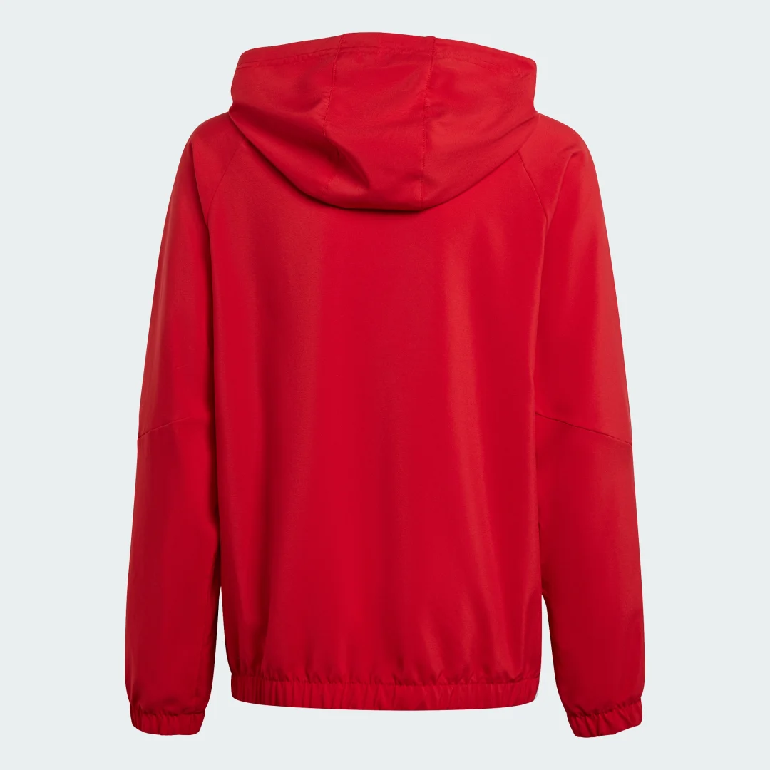 Detalle 2 de Cortavientos Tiro 24 (Adolescentes) de Adidas — rojo, para temporada de entretiempo
