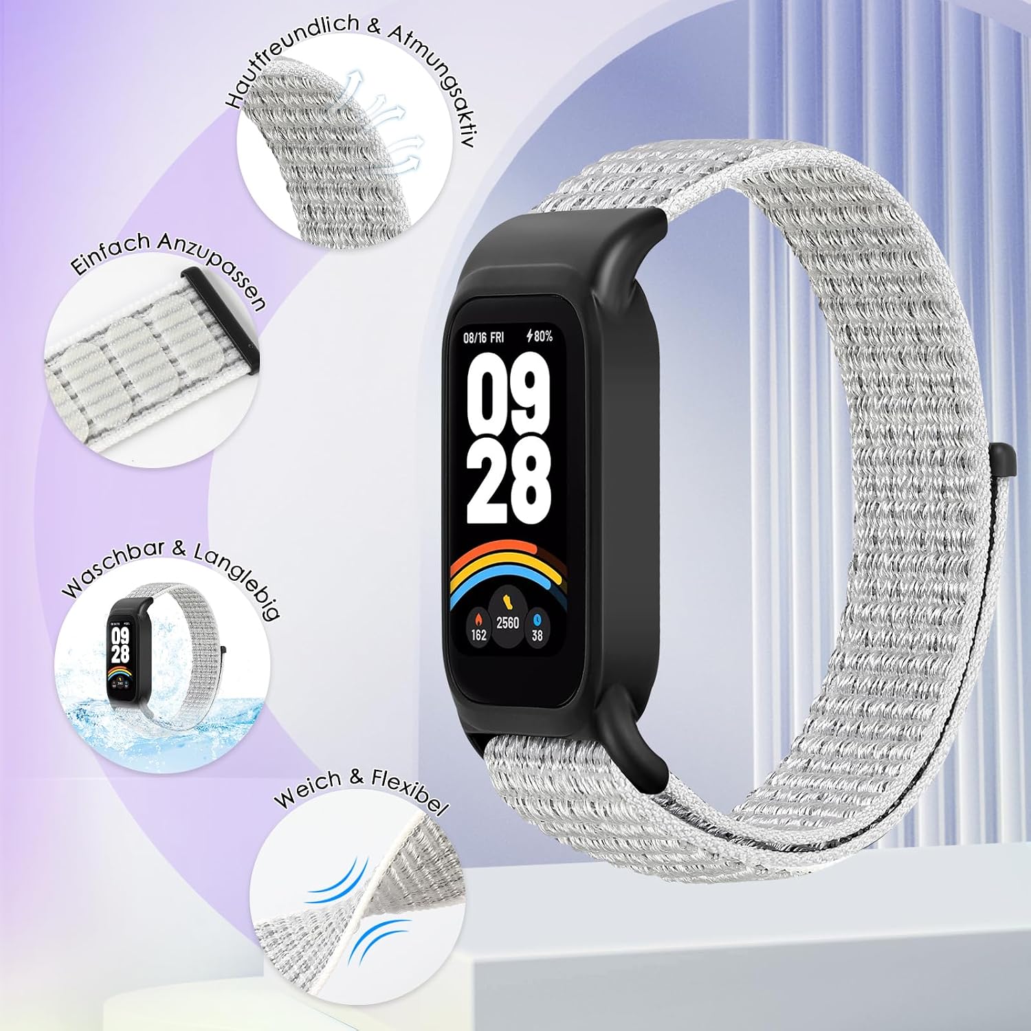 Detalle 2 de Huamanlou Nylon Sport-Armband für 140 bis 225 mm