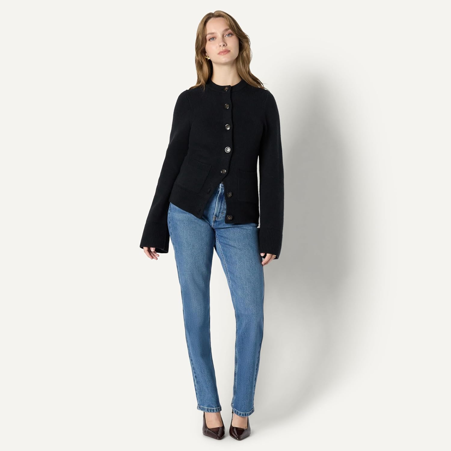 Thumbnail 5 de Amazon Essentials Damen Strickjacke mit Glockenärmeln und tailliertem Schnitt (Regular Fit)