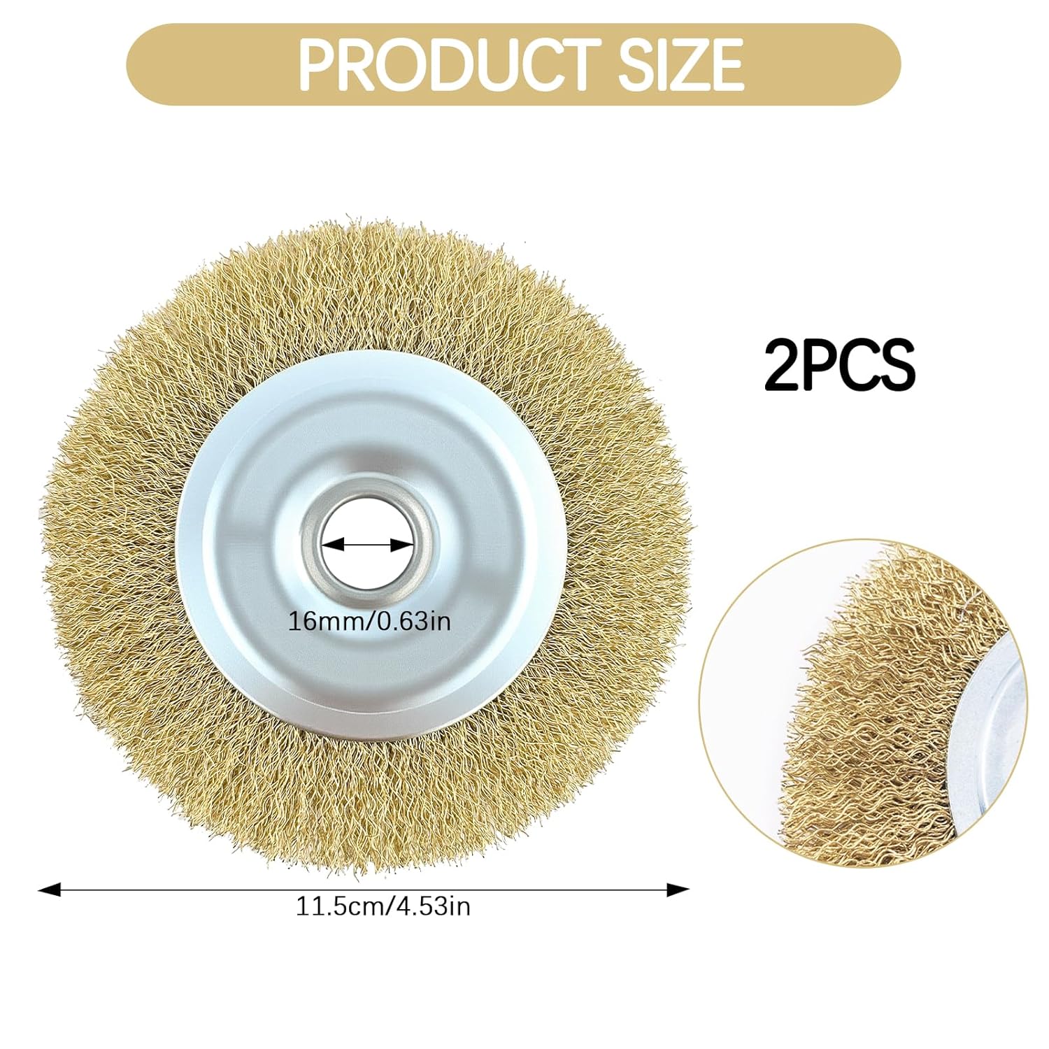 Detalle de teashow RAC814 115mm wire brush for patio