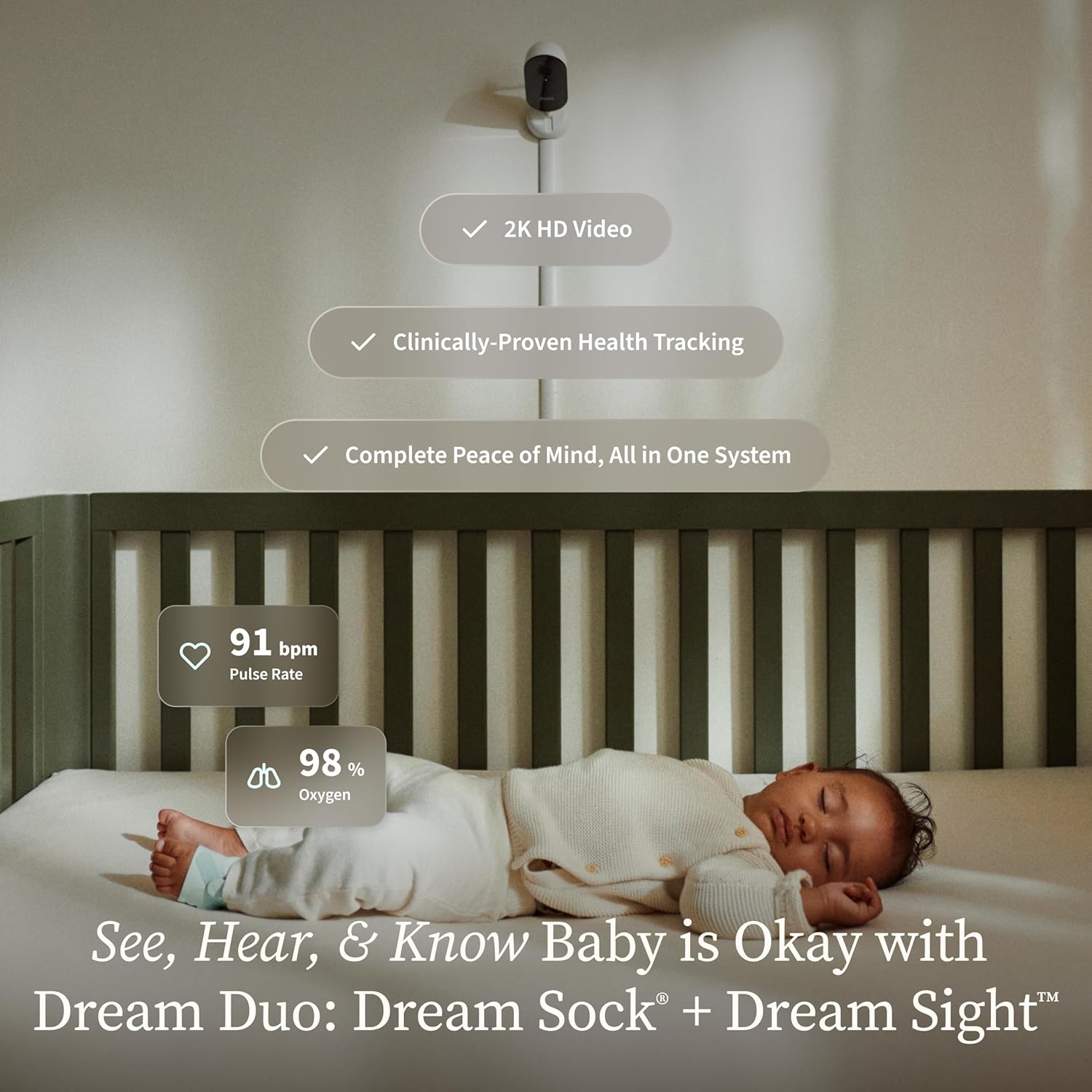 Thumbnail 1 de Owlet Dream Duo (Gen 3) Smart Baby Monitor All-in-One Bundle
