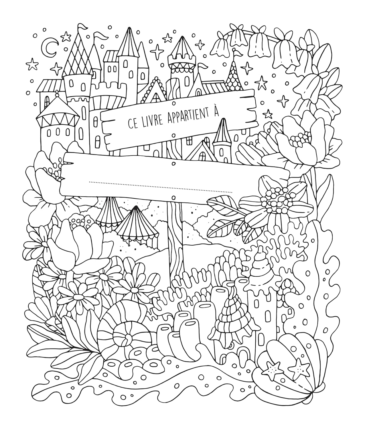 Thumbnail 2 de Royaume fantastique à colorier: Prairies magiques, Royaume majestueux, Baie des sirènes – kolorowanka