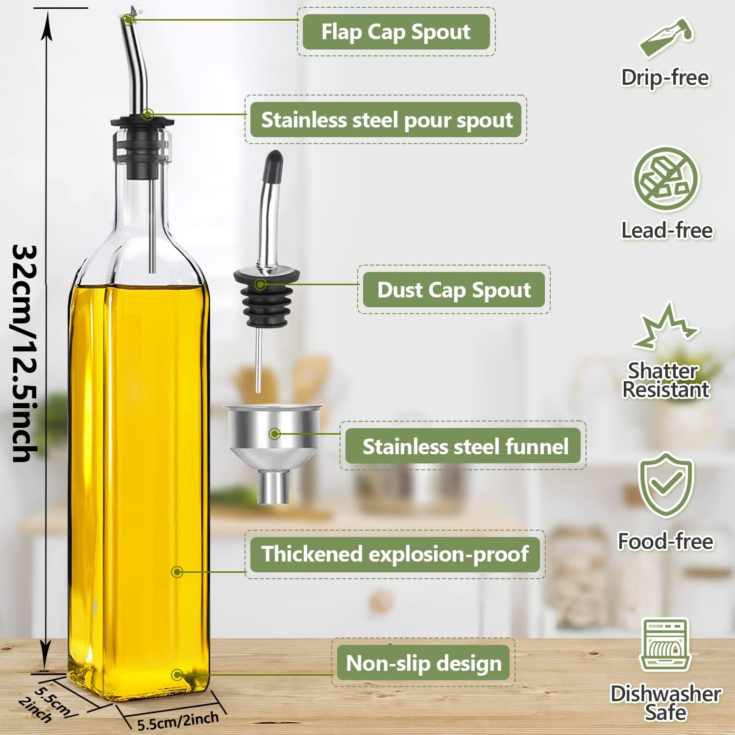 Detalle de Leaflai Oil Dispenser Bottle 500 ml