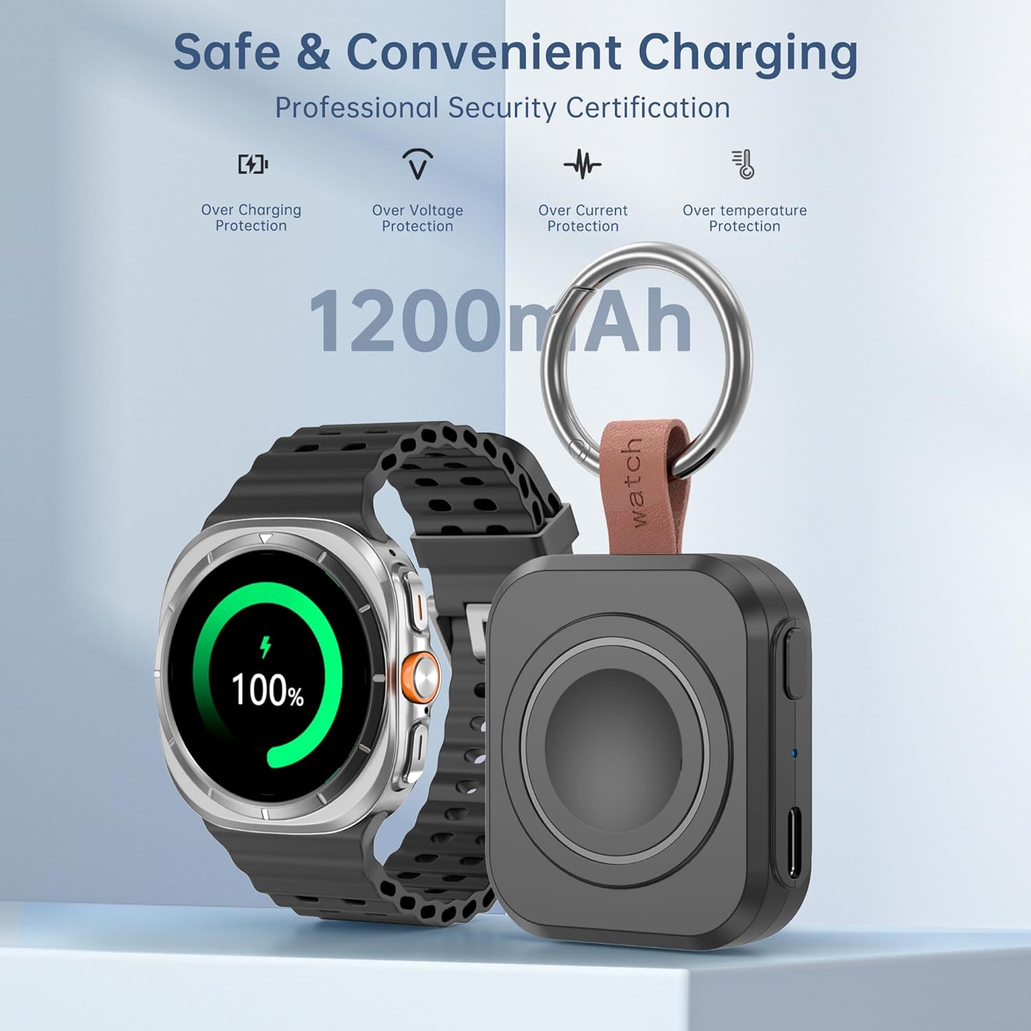 Detalle de ACEQINGSE Portable 1200mAh Watch Charger for Samsung Galaxy Watch