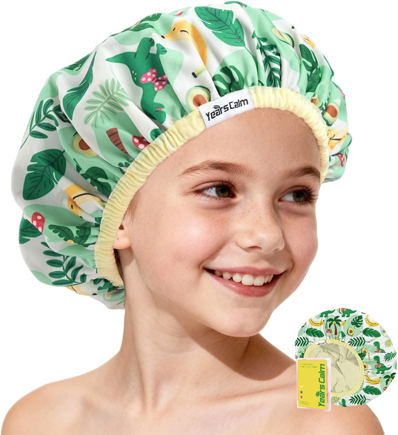 Detalle de Years calm Kids Shower Cap, Reversible Double-Layer Waterproof Bath Cap