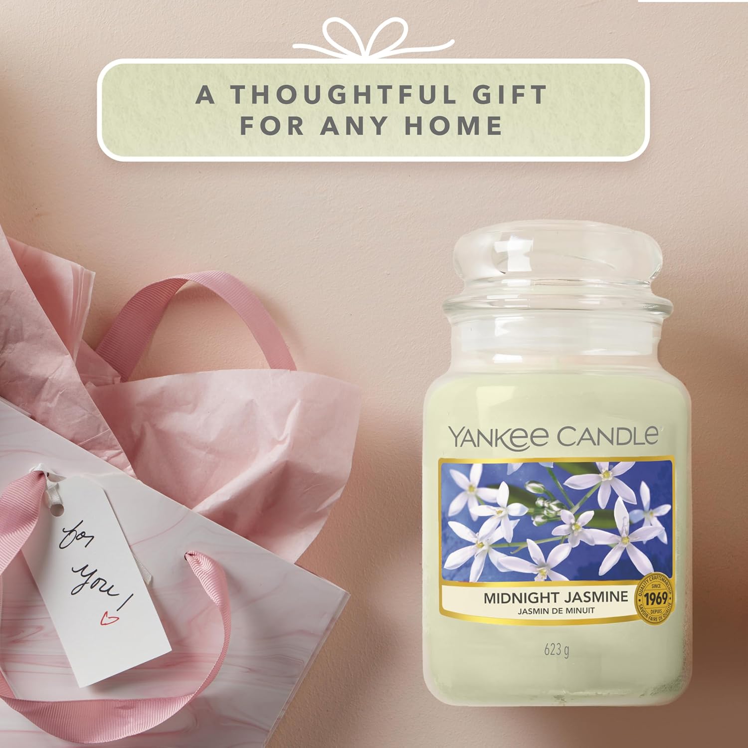 Detalle de Yankee Candle Midnight Jasmine Large Jar Candle