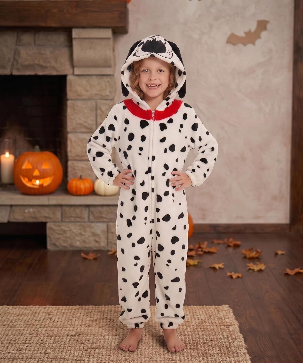 Detalle de LONULAIN WXETSY Kids’ Animal Onesie Pajamas, Flannel Fleece Hood and Pockets