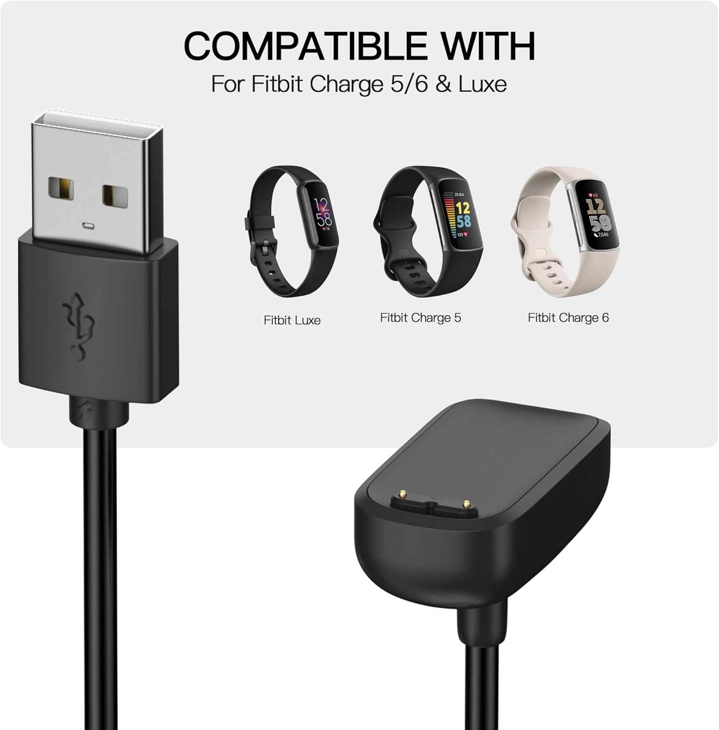 Thumbnail 1 de AWINNER Fitbit Charge 5 Charger 2-Pack