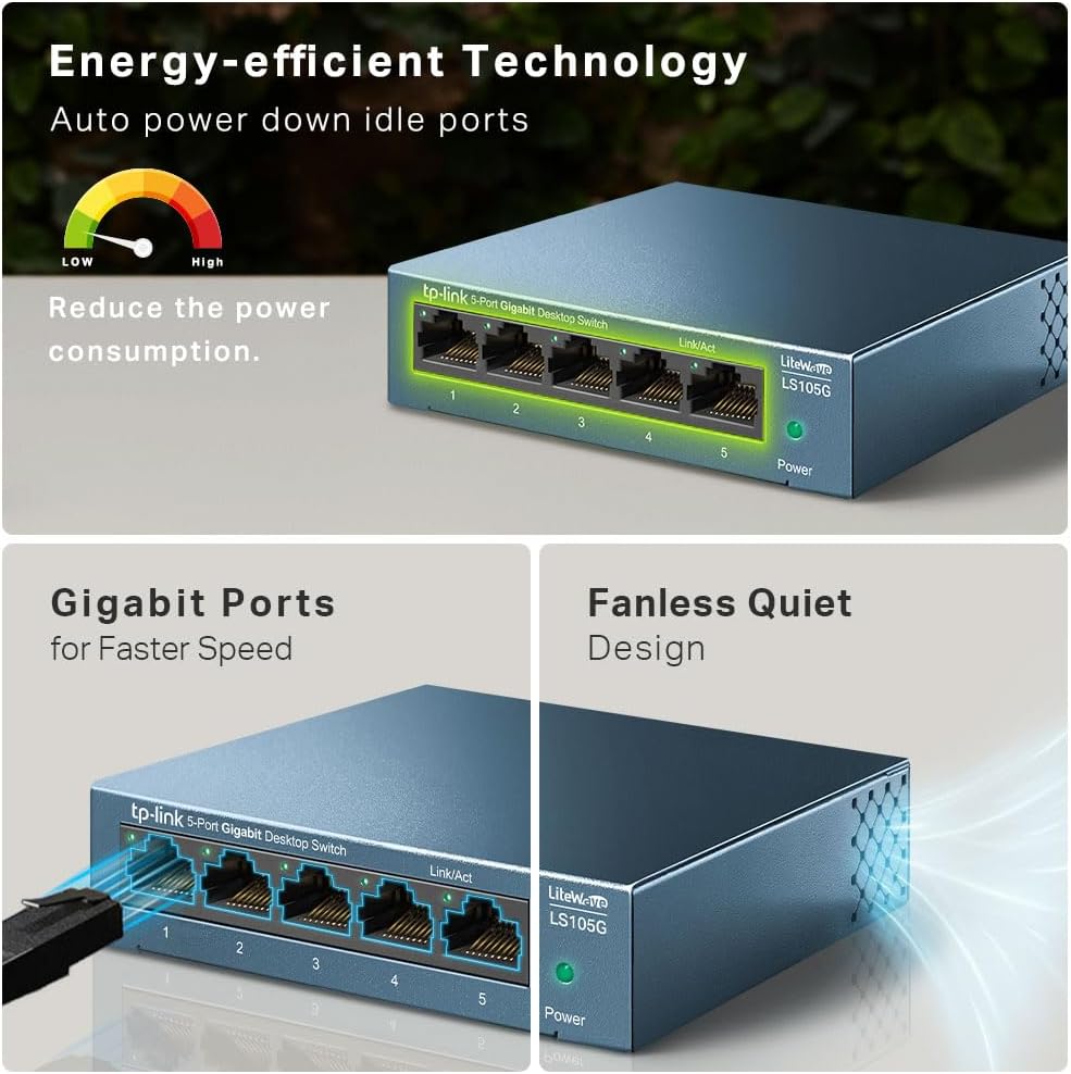 Detalle 2 de TP-Link LS105G 5 Port Gigabit Switch