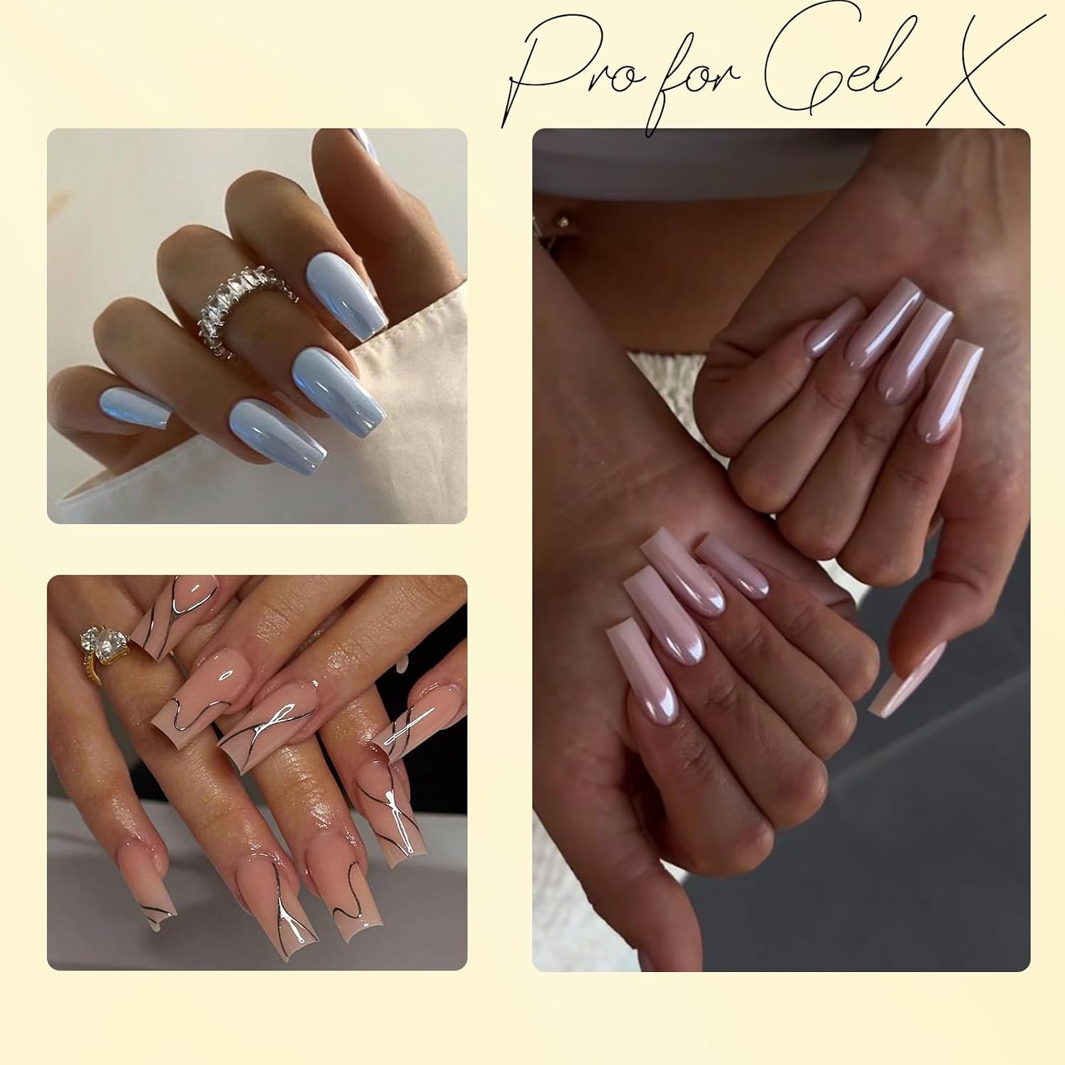 Detalle de SAVILAND Soft Gel Nail Tips Kit, 500 Pieces