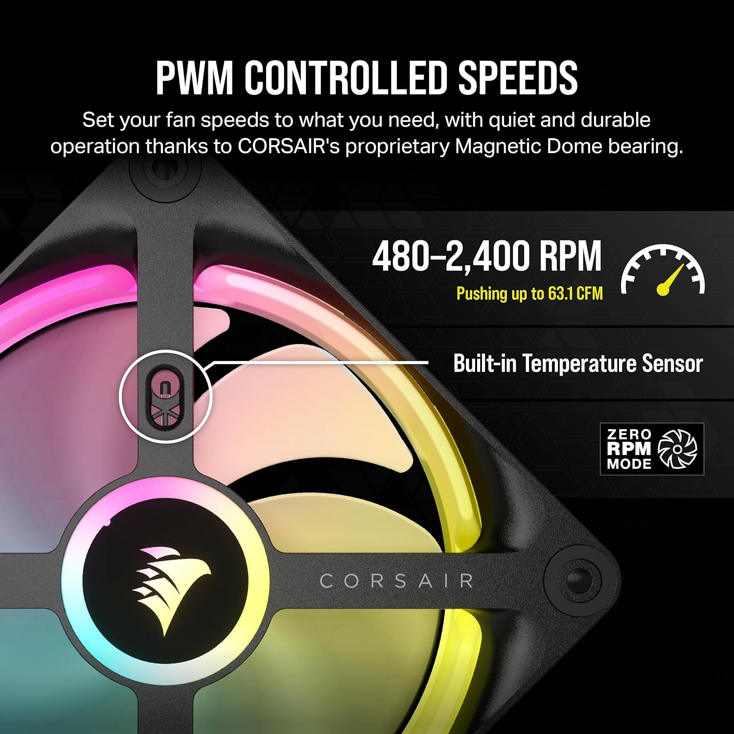 Thumbnail 5 de CORSAIR QX120 RGB fan