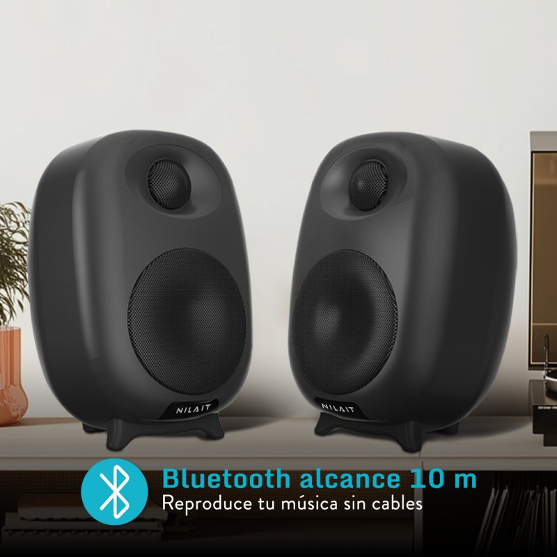 Detalle 2 de Nilait ACUSTIQ Altavoces Bluetooth 60 W negros 🔊