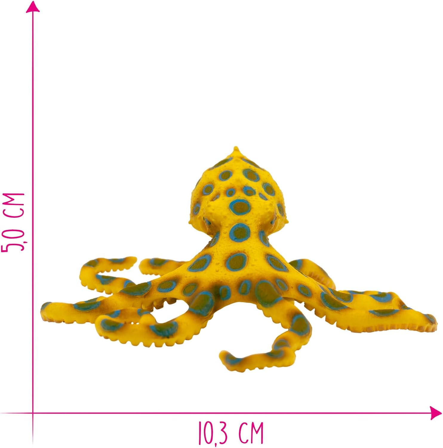 Thumbnail 1 de Bullyland 67510 figurine pieuvre avec anneau bleu (env. 13,8 cm) – détaillée, sans PVC