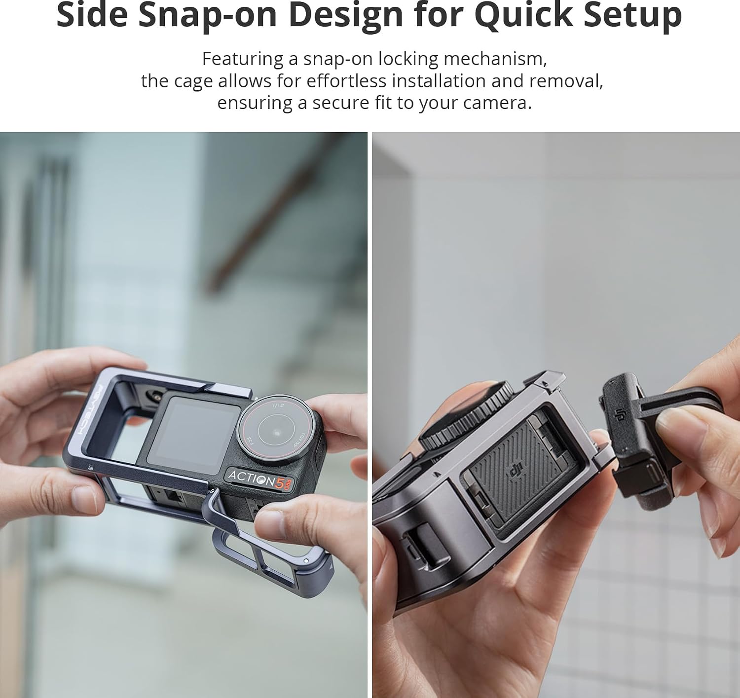 Detalle 2 de PGYTECH Camera Cage for DJI Osmo Action 5 Pro