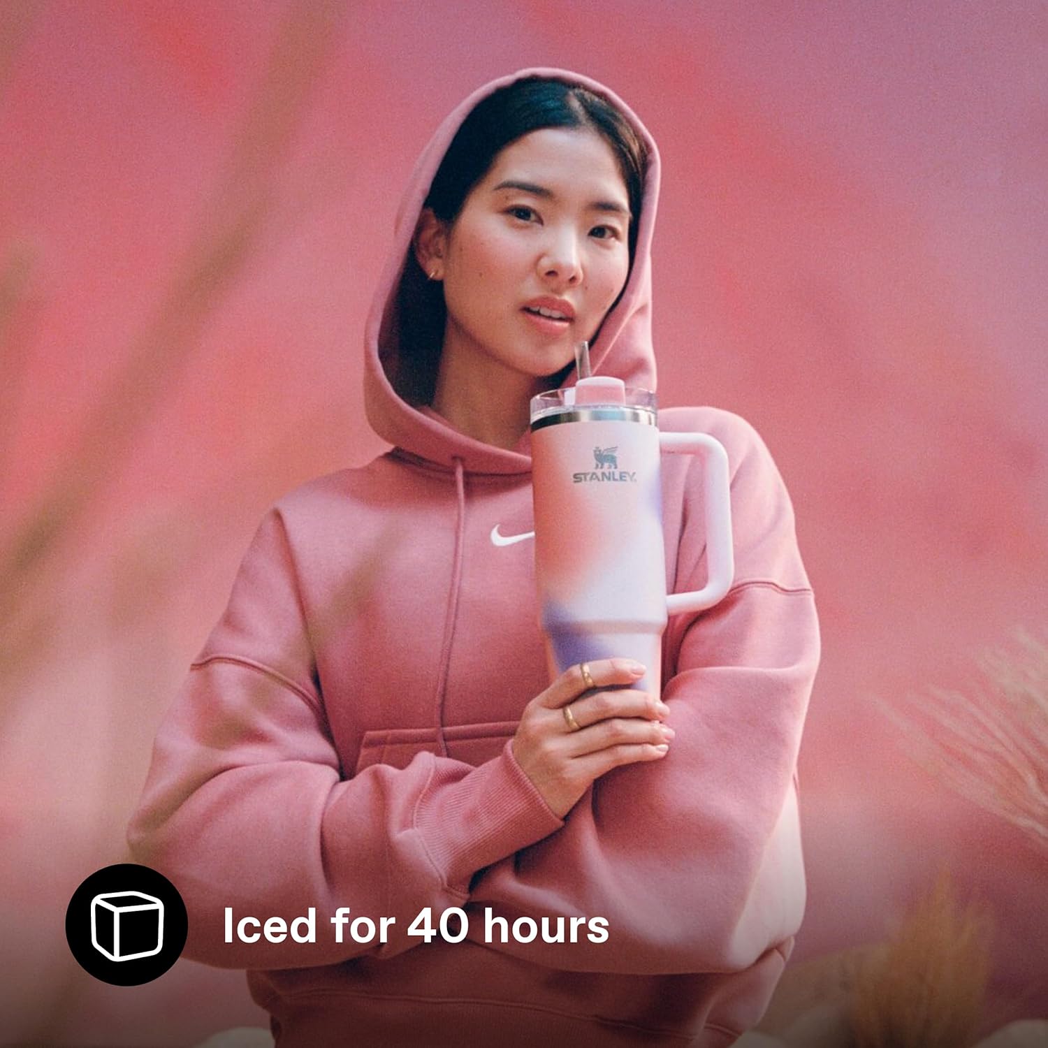 Thumbnail 3 de STANLEY 1913 Quencher H2.0 FlowState Tumbler 0.89L (Rose Petal Motion) – cold for 9 hours, iced for 40