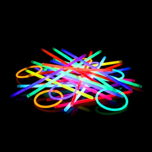 Detalle de Kimimara 100 Bracelets Lumineux Fluorescents – Kit 100, 7 Couleurs Néon et Accessoires pour Fête