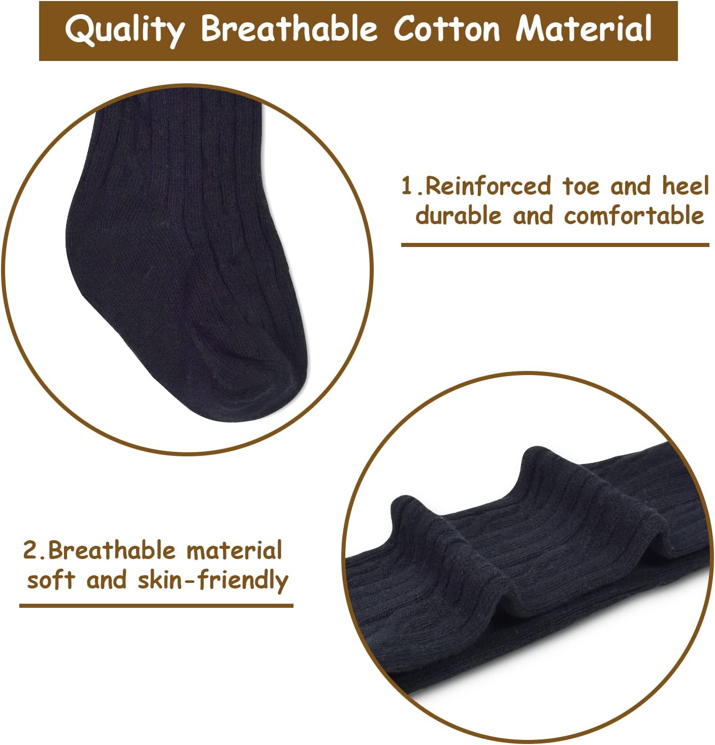 Thumbnail 4 de GENTABY Toddler Girls Cotton Tights 6 sizes