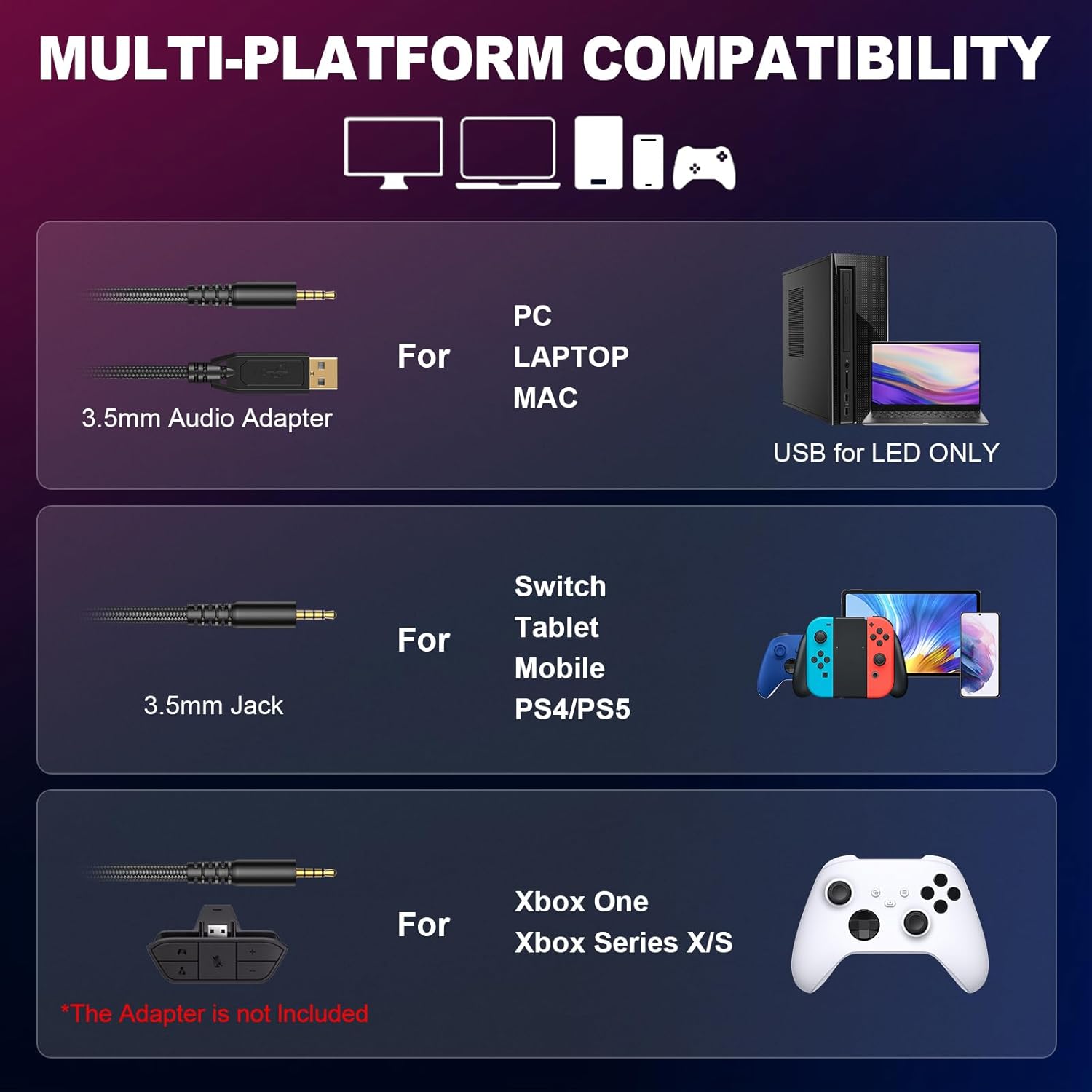 Thumbnail 5 de Krysenix PG2 Gaming Headset for PS4 & PC