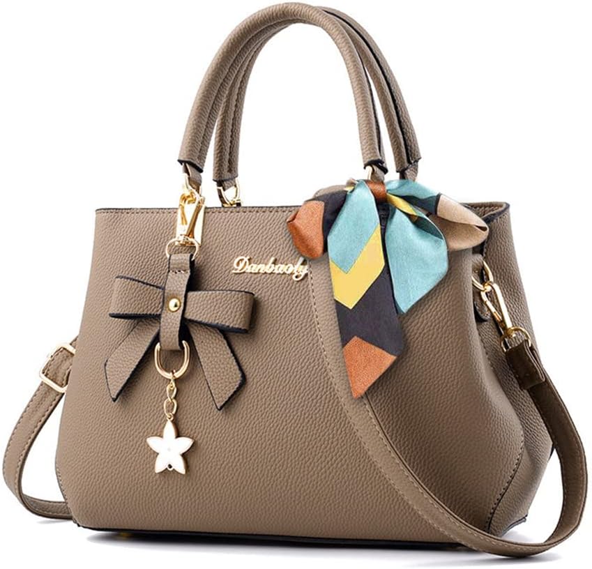 Detalle de Wocharm PU Leather Ladies Shoulder Bag — Top Handle Tote for Work and Casual