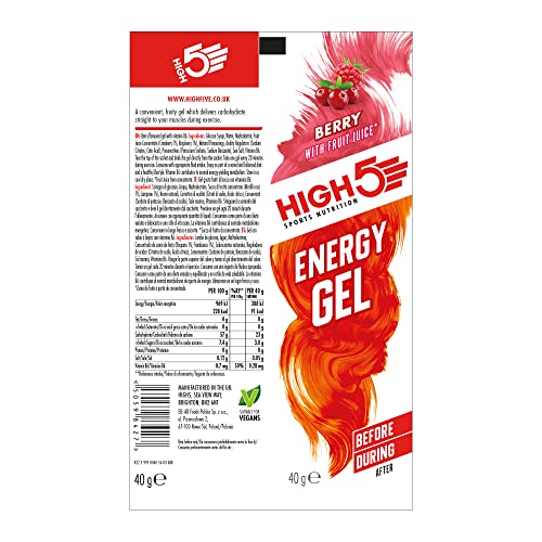Thumbnail 7 de High5 Energy Gels: Berry flavour, 20 x 40g