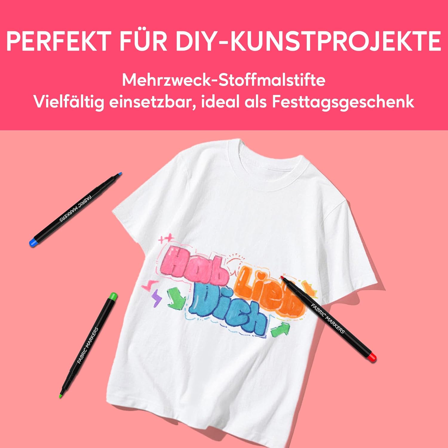 Thumbnail 3 de Pamaker 20 Textilstifte waschfest 🖍️