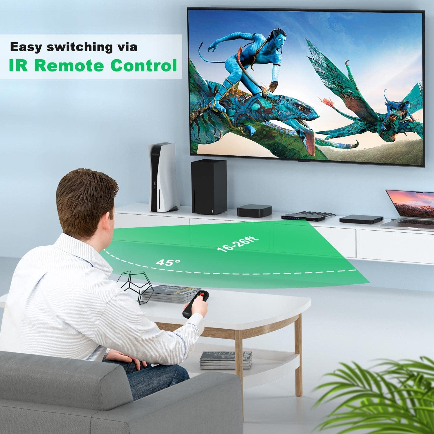 Thumbnail 2 de AVIDGRAM Switch HDMI 2.1 5 entrées → 1 sortie 4K 120 Hz (IR, HDCP 2.3, HDR10+)