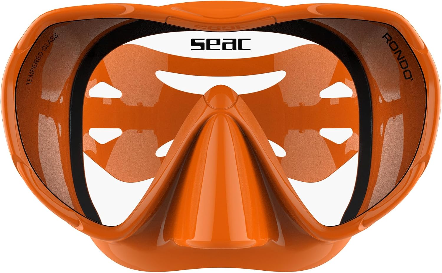 Detalle 2 de SEAC Rondò : masque frameless en silicone et verre unique, volume réduit pour plongée et snorkeling