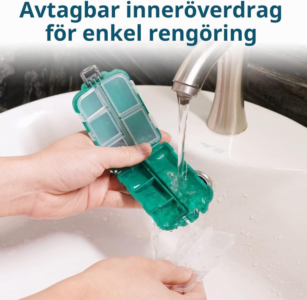 Thumbnail 6 de AOOWU veckodosett med 10 fack i polypropen, bärbar och fuktbeständig
