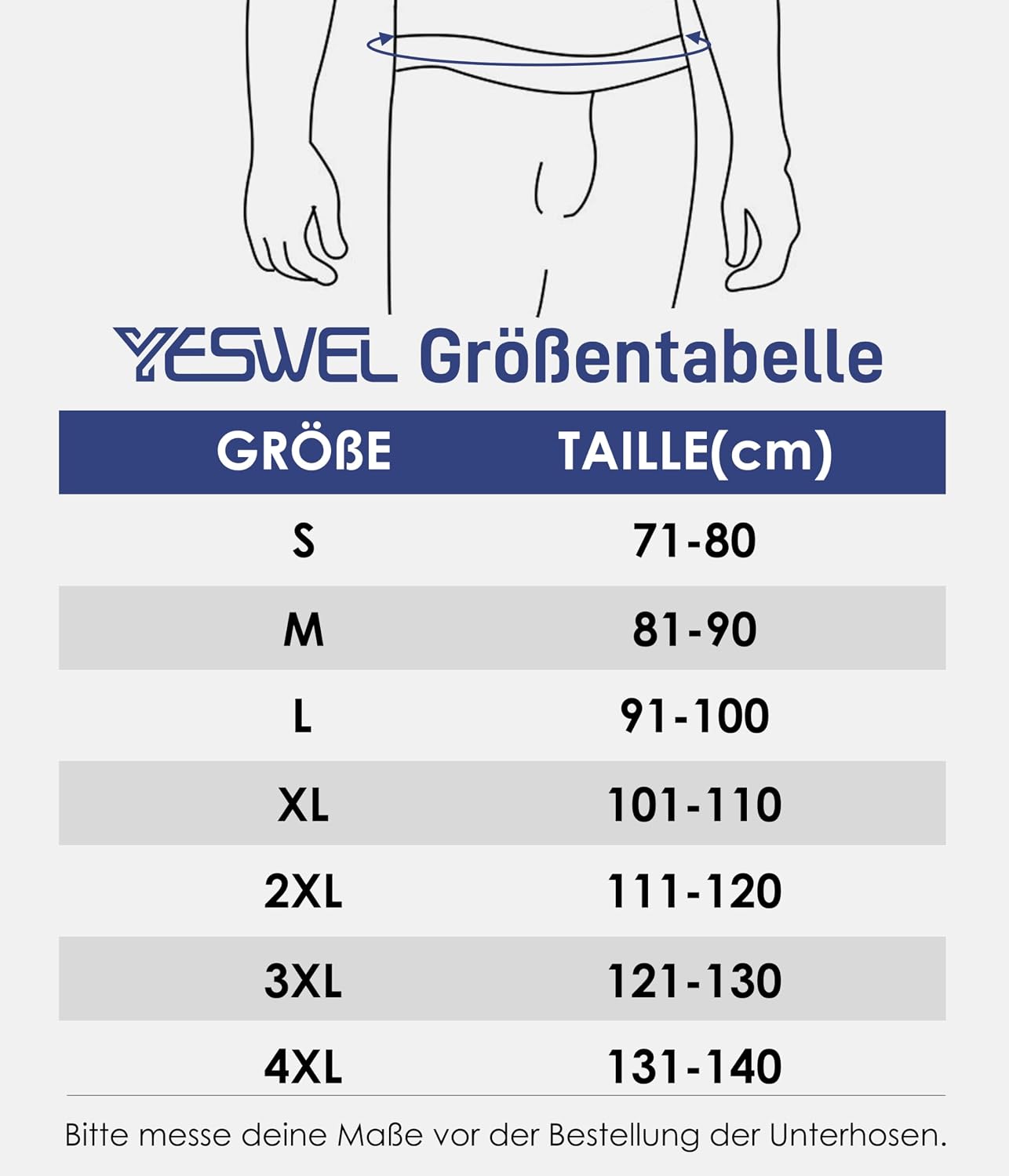 Thumbnail 5 de YESWEL Bambus Boxershorts Herren – 6er oder 10er Pack, Langges Bein, Eingriff, atmungsaktiv