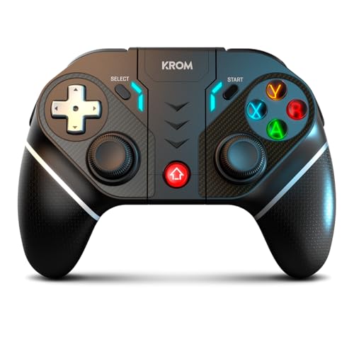 Detalle de KROM KEXAL: Gamepad inalámbrico 5.0 Bluetooth + receptor 2.4 GHz para PC, Switch, Android e iOS